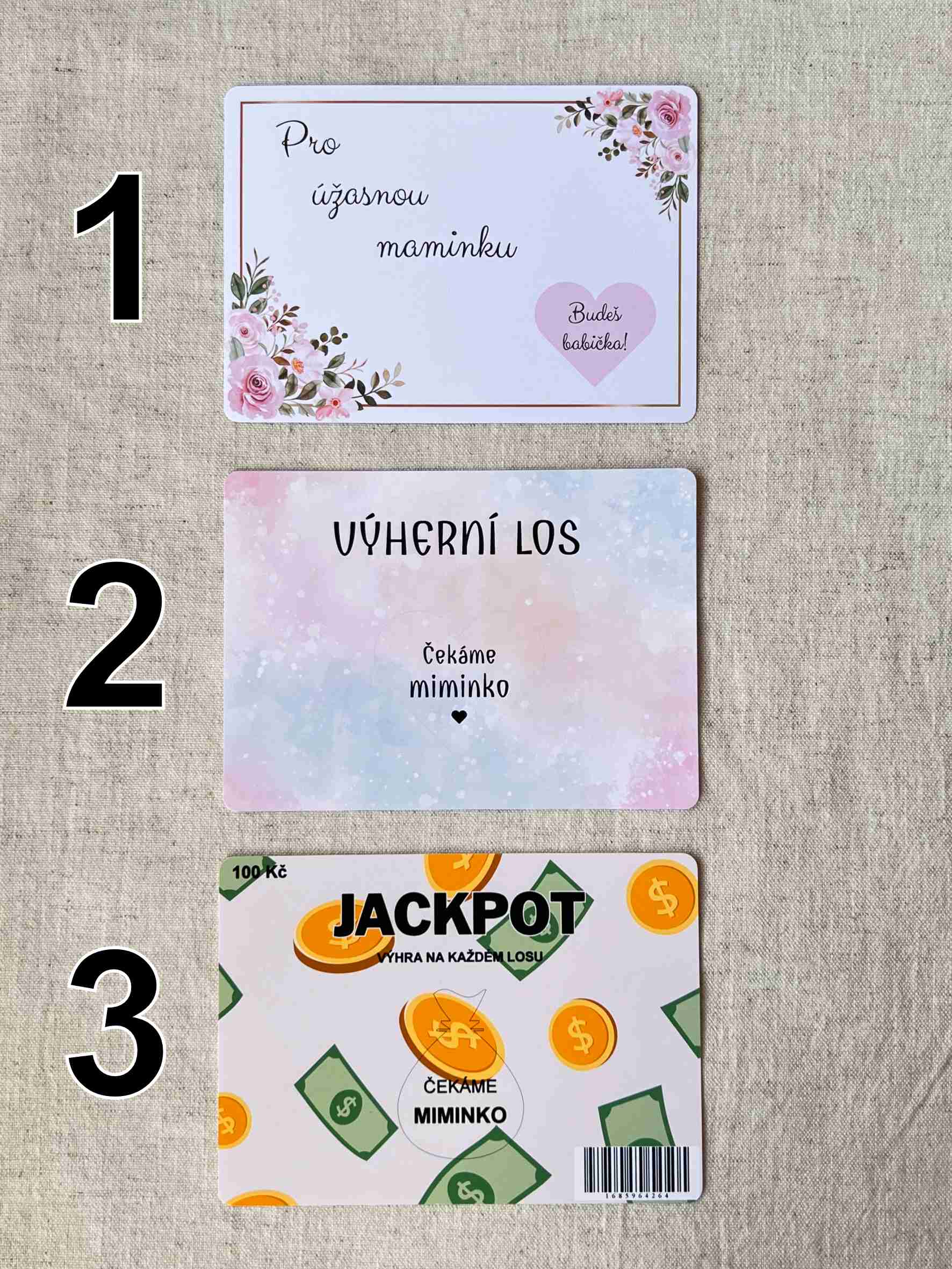 Stírací los - Vlastní motiv